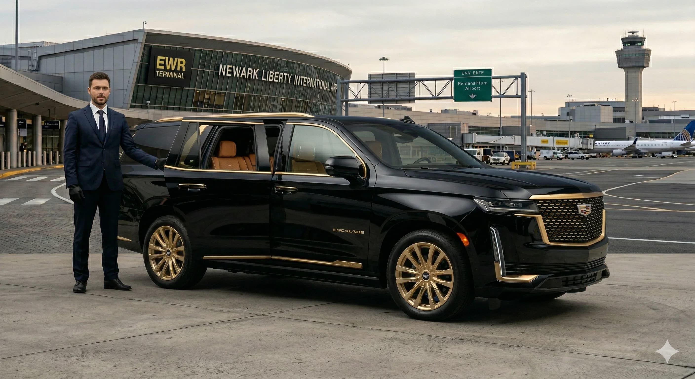 Premium limousine service at EWR airport